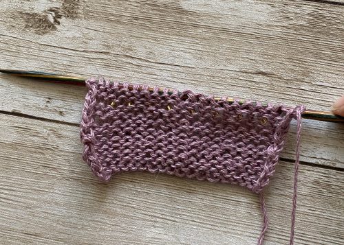 Finished swatch from the wrong side