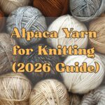 Assorted alpaca yarn skeins in neutral tones for knitting, featured in the 2026 guid